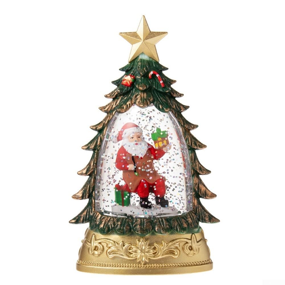 Sfera di cristallo luminosa, decorazione natalizia, 9 x 5 cm, per | Luci magiche, trasparenti per l'aspetto, dimensioni 9 x 5 cm, materiale plastico robusto, o verde