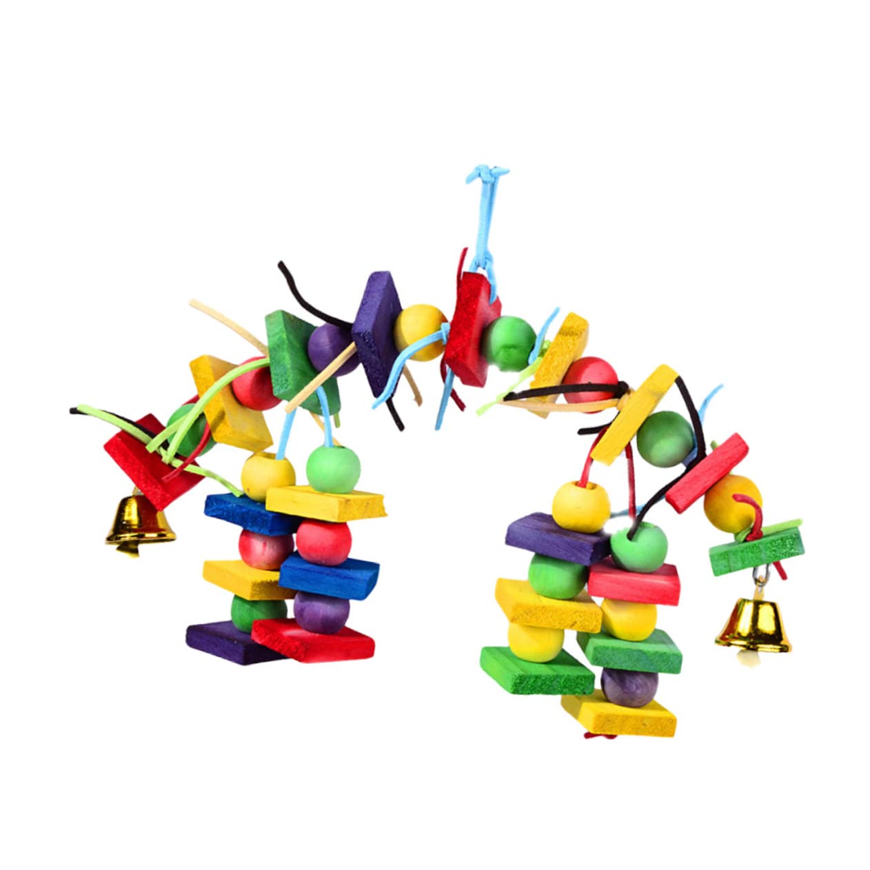 BESPORTBLE 3pezzi Giocattolo Per Pappagallo Legno Colorato Giocattolo Da Masticare Per Uccelli Accessorio Per Gioco Degli Uccelli Divertente e Resistente Per Pappagalli
