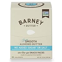 Vista 11 de Barney Butter Bare - Mantequilla de almendras suave, sin azúcar ni sal añadida, 0.6 onzas (paquete de 12)