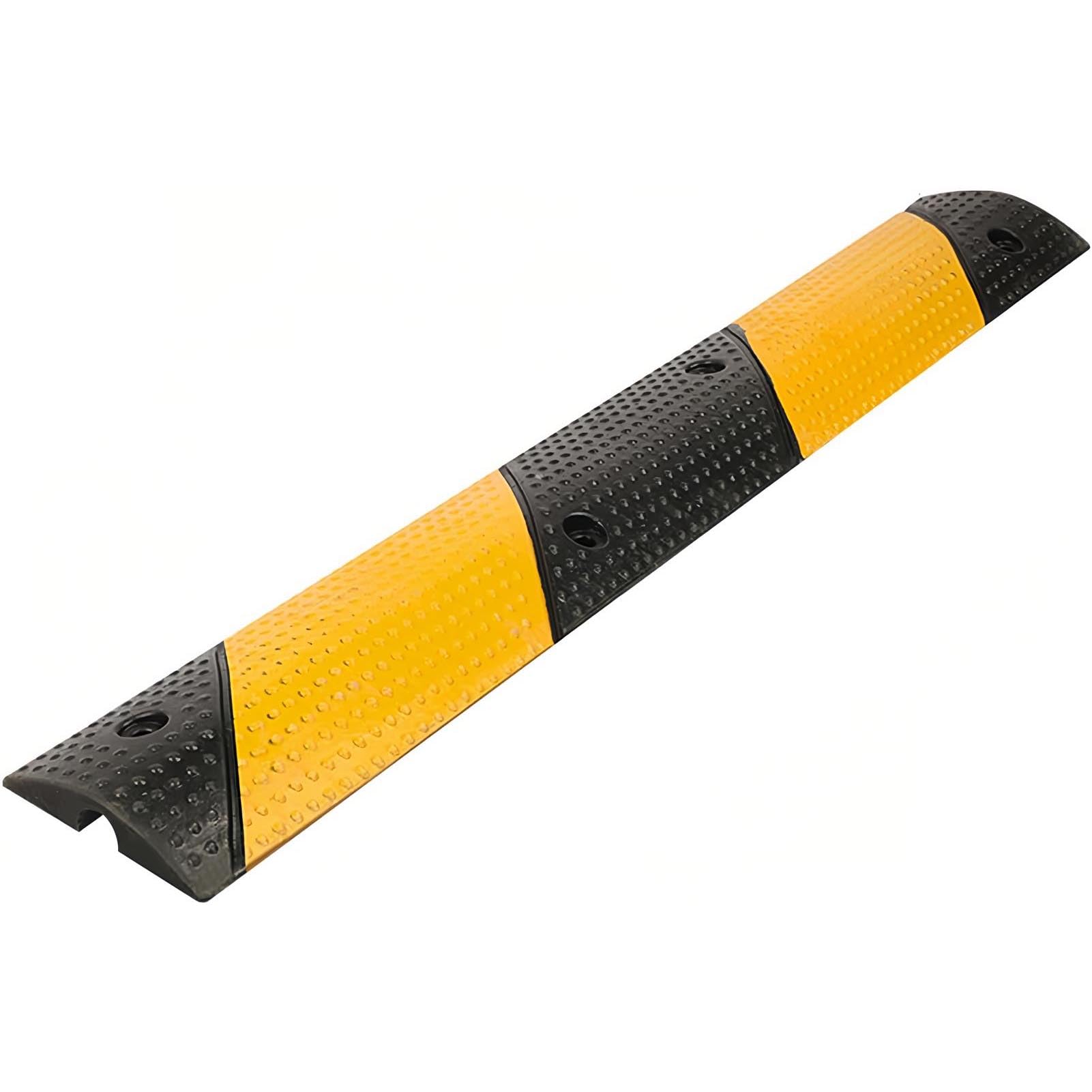 Topes de velocidad de goma de 40 pulgadas para control de tráfico en parkings de asfalto (Pack de 2)