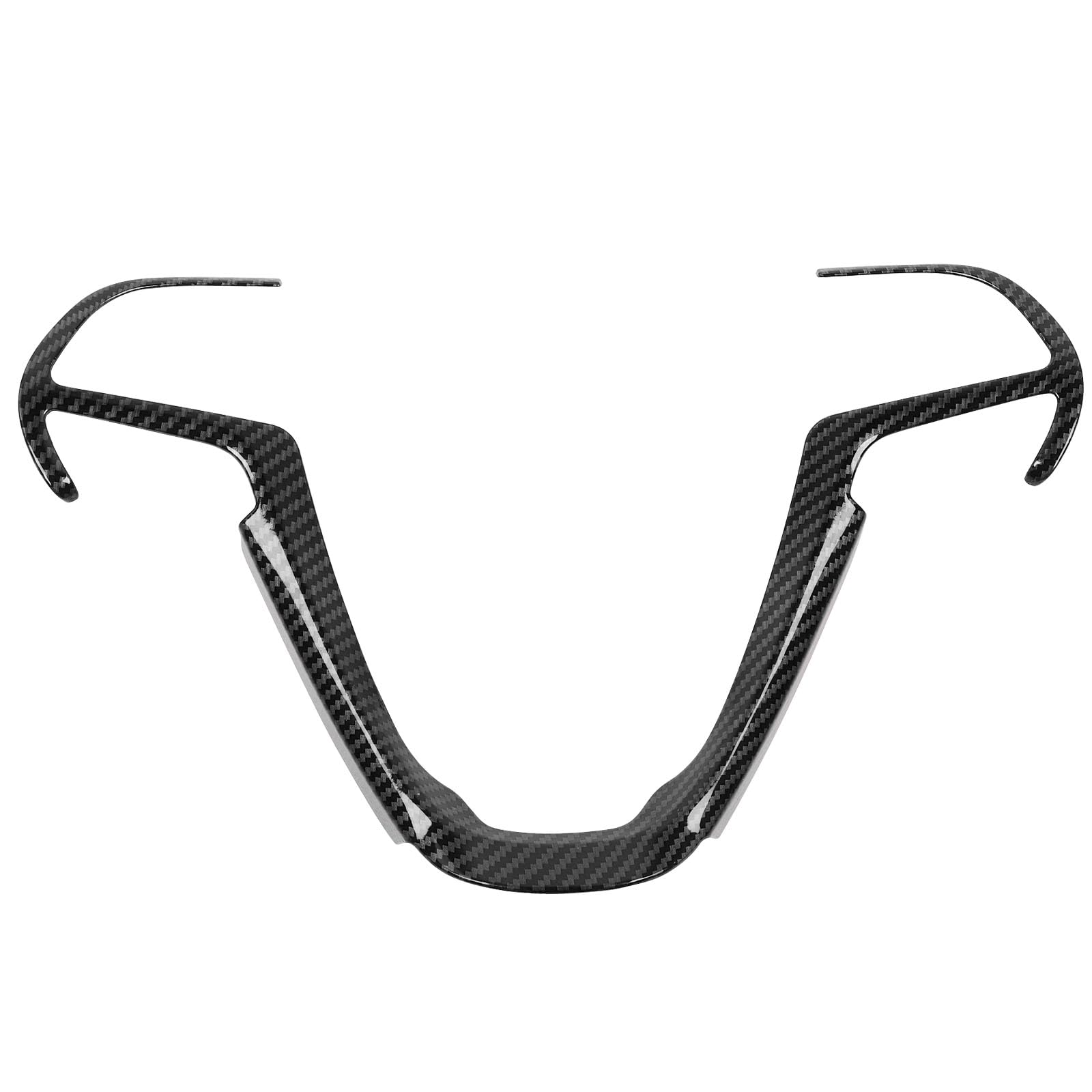 JeCar Steering Wheel Trim Cover Interior Decoration Trim Kit for 2014-2020 Jeep Grand Cherokee & Jeep Cherokee, Carbon Fiber Texture