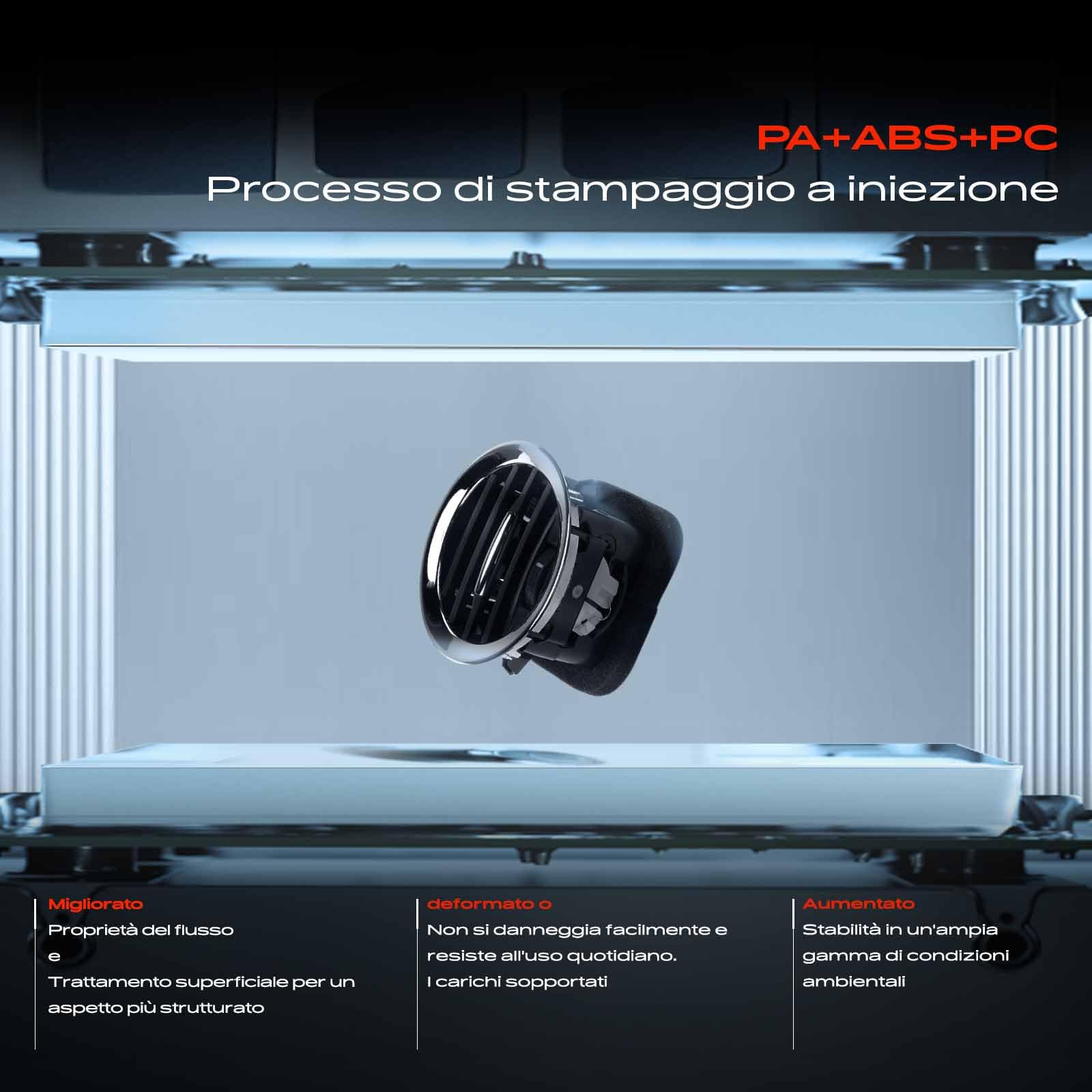 Frankberg 2x Bocchetta di Ventilazione Bocchette di uscita dell'aria Anteriore Compatibile con Corsa D S07 Adam M13 Adam Corsa D Furgone/Compatto S07 Replace# 13417366
