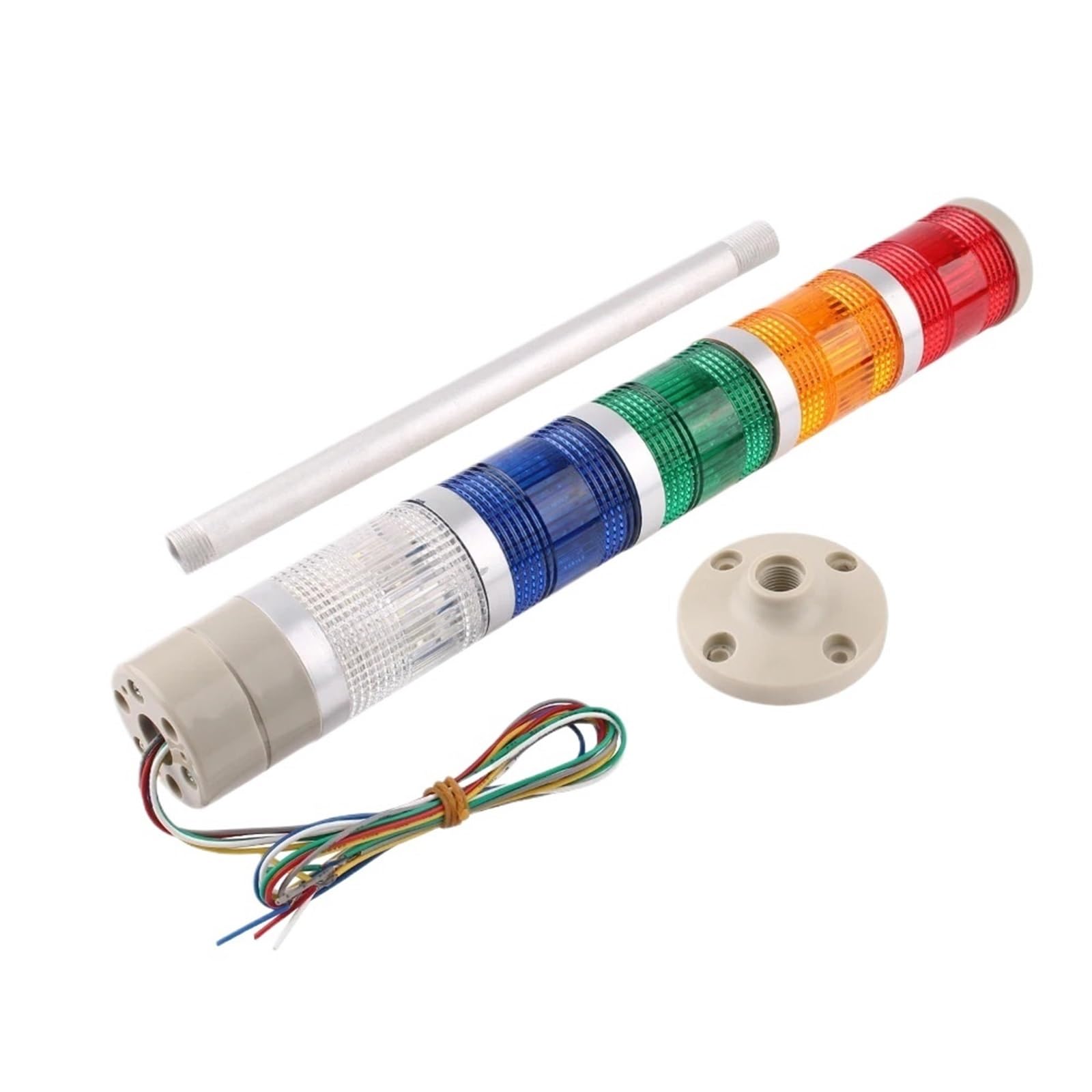 LGP-205/505 5 warstw 12 V 24 V 110 V 220 V przemysłowa wieża sygnał stabilny sygnał ostrzegawczy lampa błyskowa LED (światło stałe 110 V)