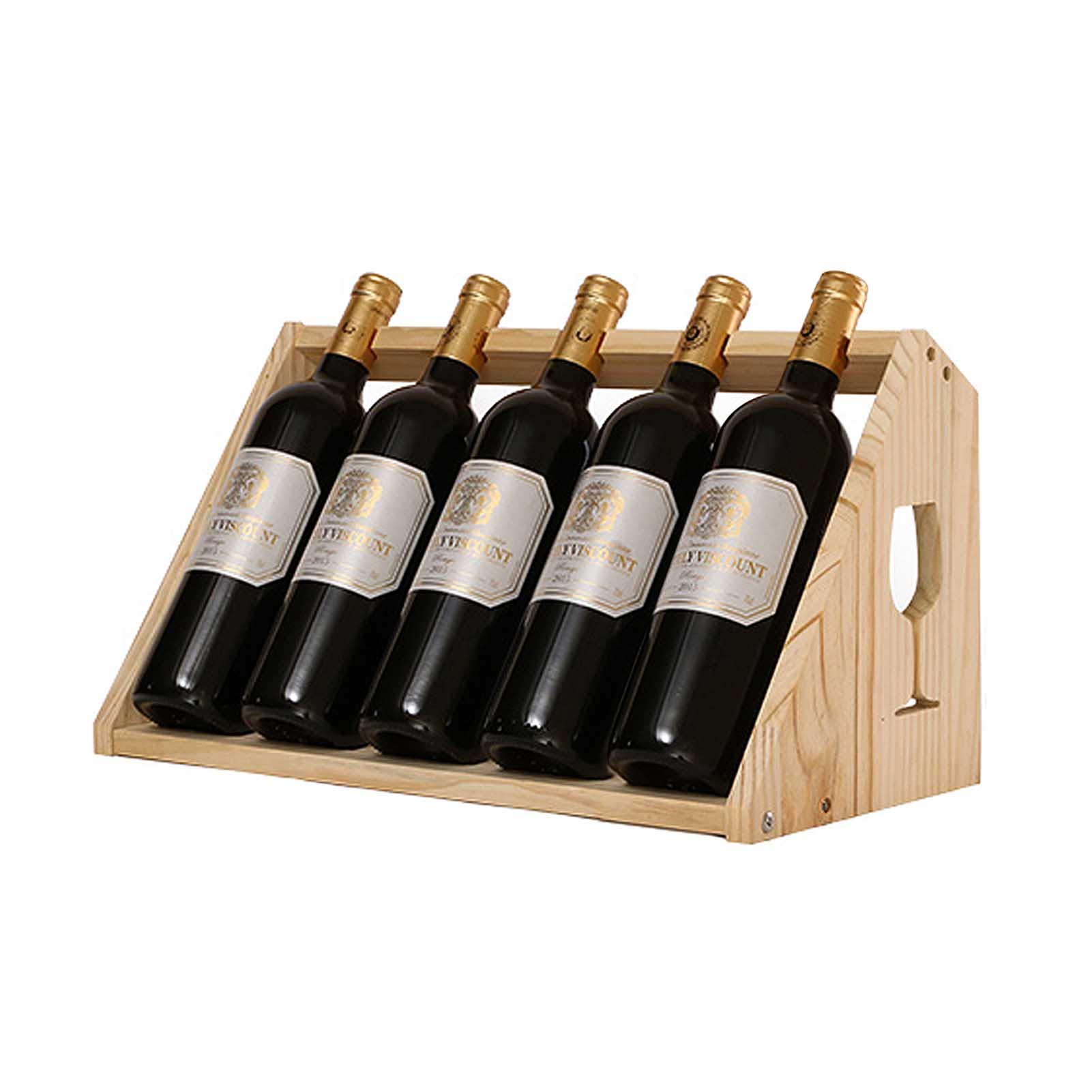 Casier à vin horizontal en bois évitant le dessèchement des bouchons de vin