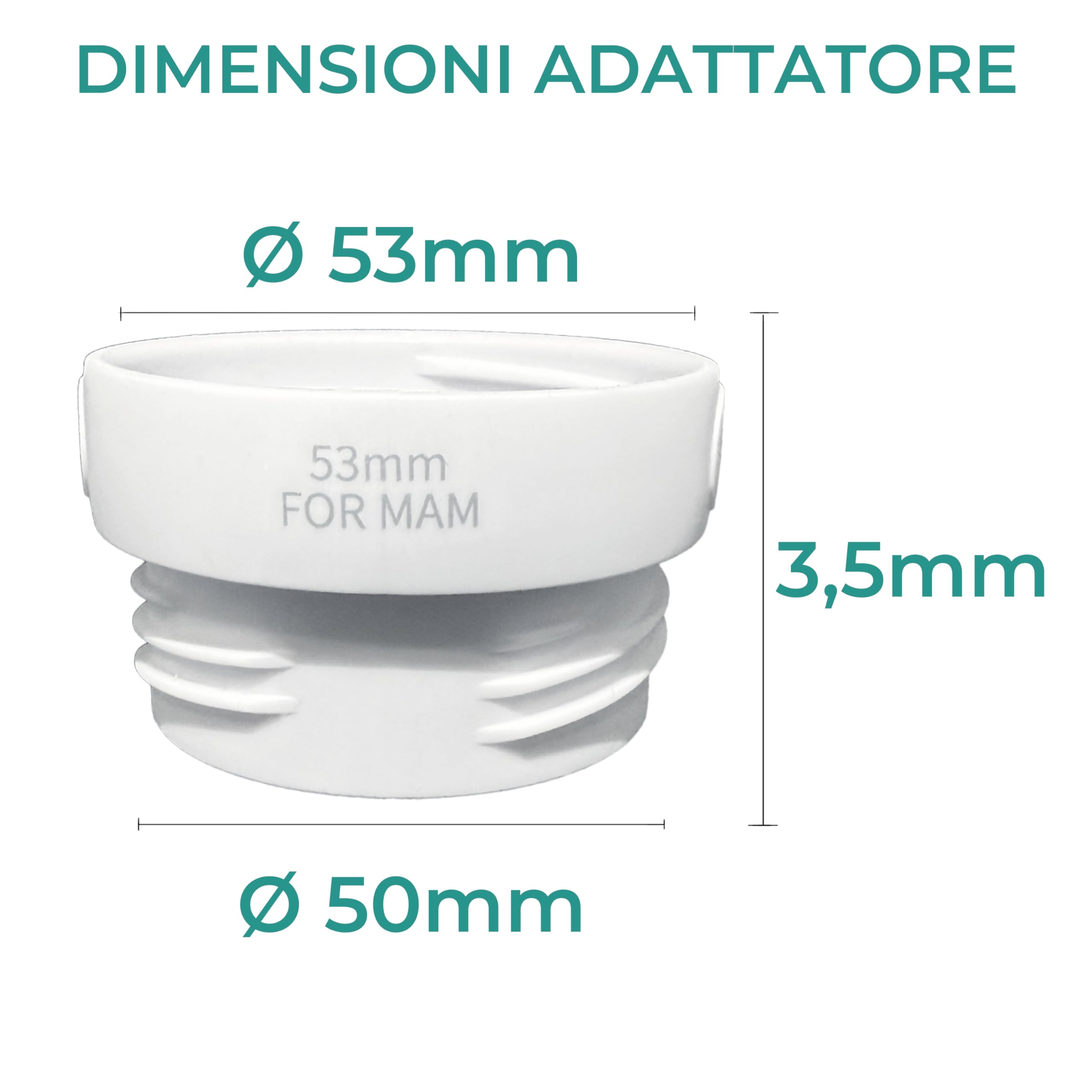 MANAMI - Adattatore per Biberon MAM - Adattatore Scaldabiberon - Compatibile con Scaldabiberon 050 mm - Attacco Universale - Facile da Usare e Pulire - Adattatore Scaldalatte materno