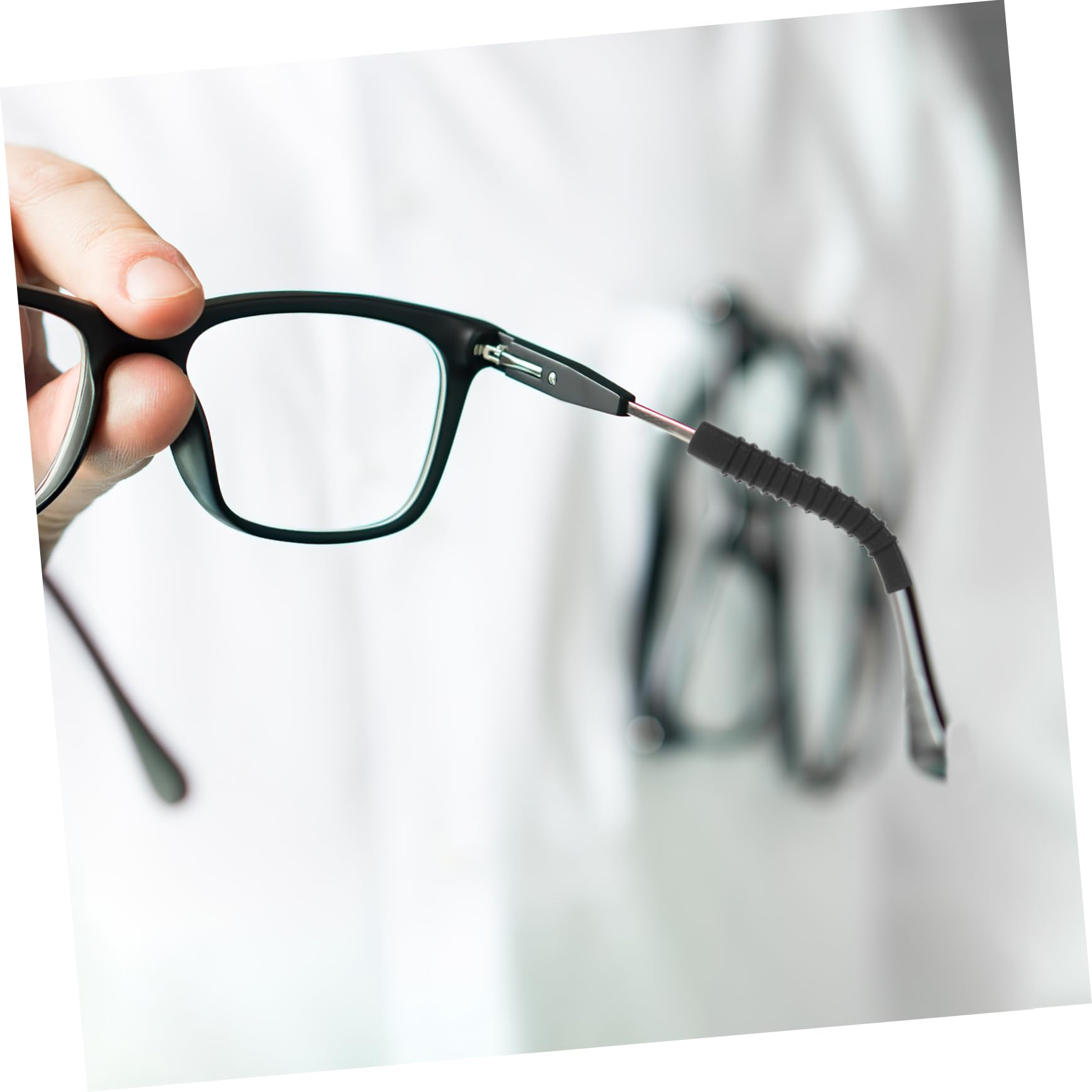 Didiseaon 6 Pairs Glasses Anti-Slip Cover Sunglass Ear Grips Portable Glasses Retainer Eyeglass Cushions for Ears Eyeglass Arm Grips Practical Glasses Covers Eyewear Black