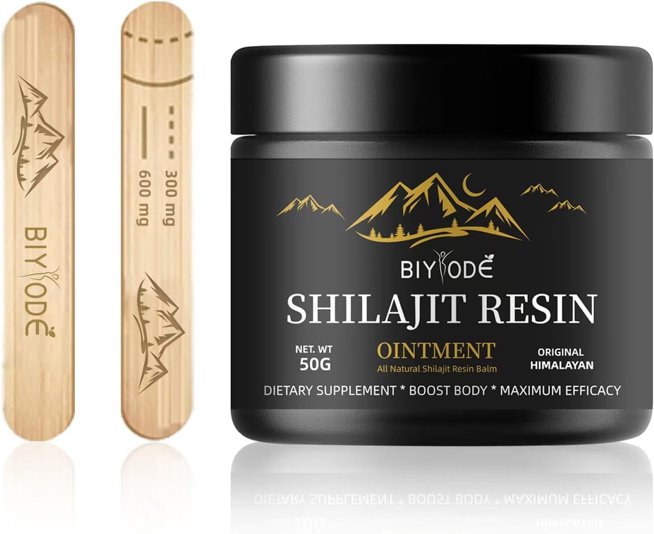 600mg Maximum Potency Natural Organic Shilajit Resin with 85+ Trace Minerals & Fulvic Acid for Energy,50g/1.76oz 100% Pure