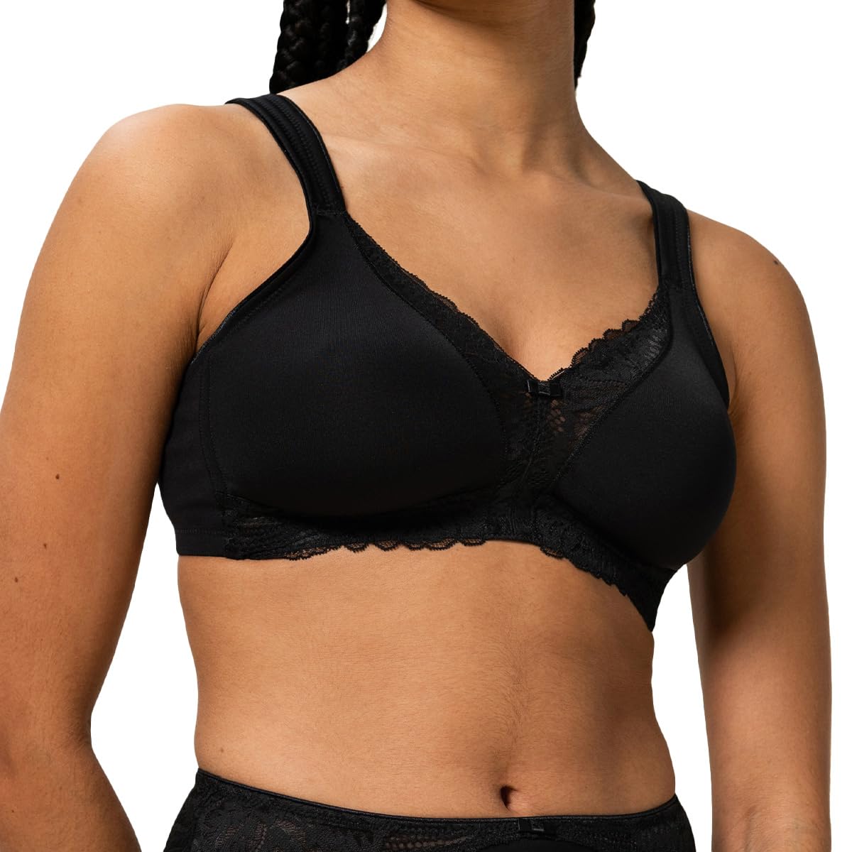 Triumph Donna Modern Lace+Cotton N, Bra, Black, 2D-image