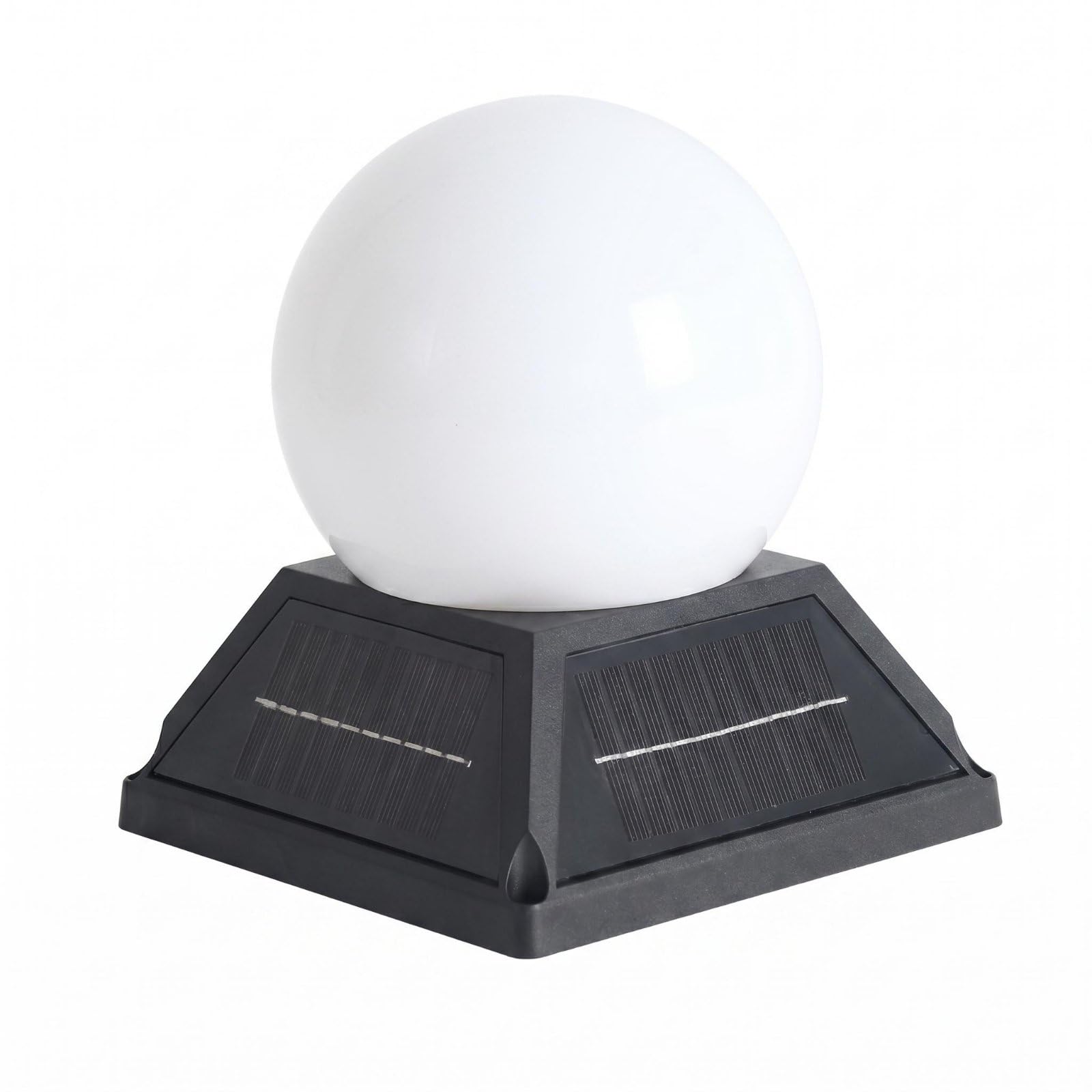 Solar Post Cap Light Wireless Controller Control Solar Pillar Light Energy Saving Post Cap Lamp for Driveway, Garden, Patio, Q68 Moon Post Light-picture-12