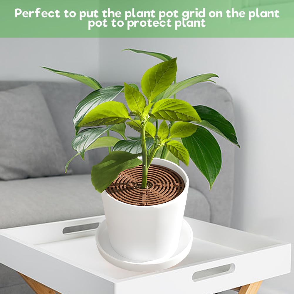 Joycabin Lot de 4 grilles de Protection pour Pot de Fleurs - 30 cm - Protection des Plantes pour Chat - Protection des Fleurs pour Enfants et Animaux domestiques