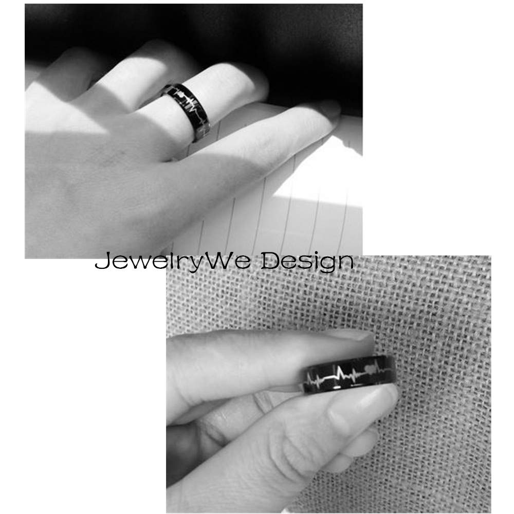 JewelryWe Schmuck 1 Paar Ringe Wolfram Wolframcarbid Partnerringe Freundschaftsringe Eheringe Trauringe Verlobungsringe Hochzeit Band, mehrere Modelle