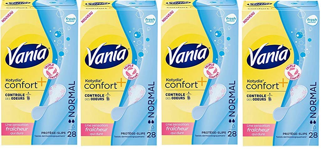 Vania Kotydia Comfort+ Pantyliner - Fresh, Normal x 28 – Pack of 4