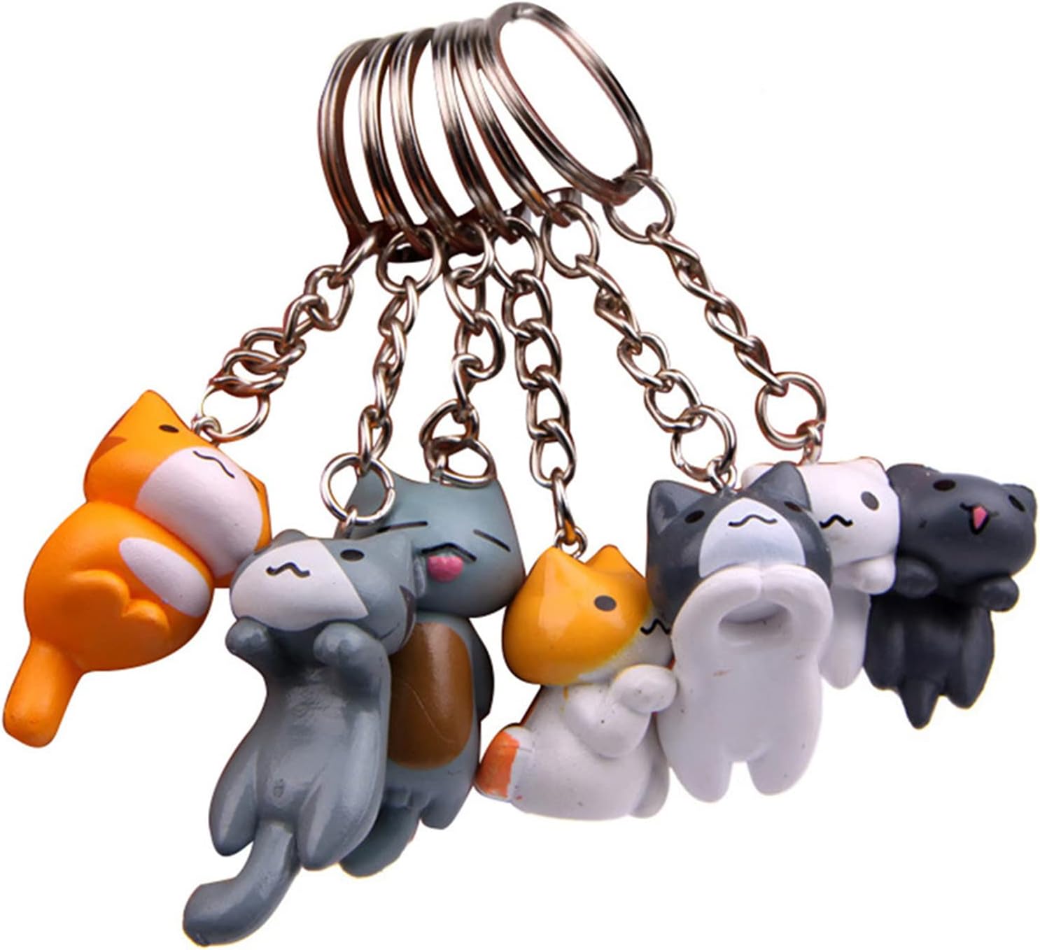 Cute Cat Key Chains and Rings - Kawaii Adorable Keychains for Cat Lovers - Bag Pendant Charms