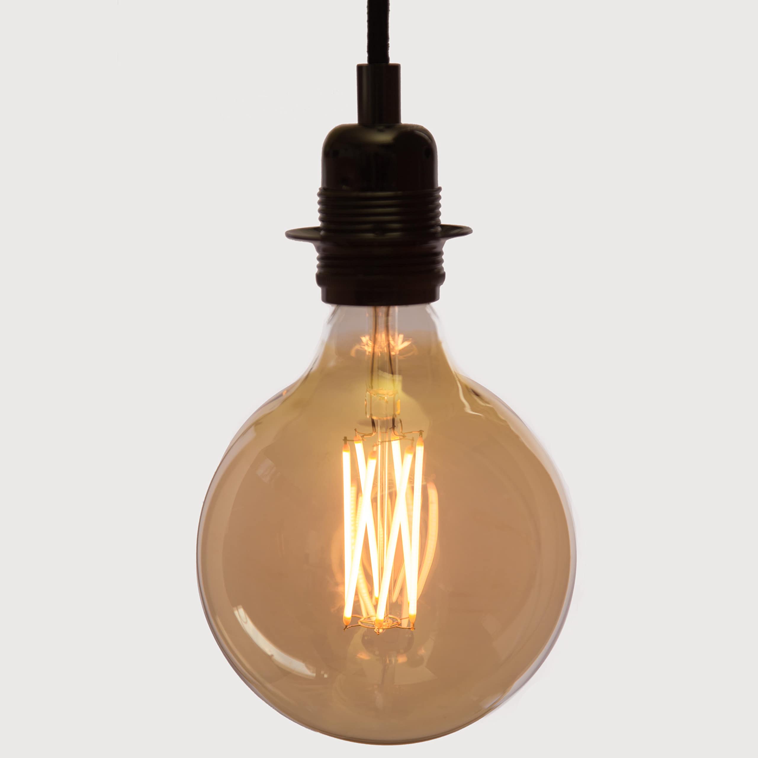 Globo LED E27 dimmerabile Edison filamento retrò lampadina dimensioni: grande G95, XL extra large G125 Ambra, 2200 K, 8 W, equivalente a 60 W, (W: 125 mm) (confezione da 1)