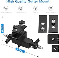 Vista 6 de HOLACA Soporte de canalón 2 en 1 resistente a la intemperie para Stick Up Cam/Pro Panel Solar, Spotlight Cam Pro Batería y cámara al aire libre Plus