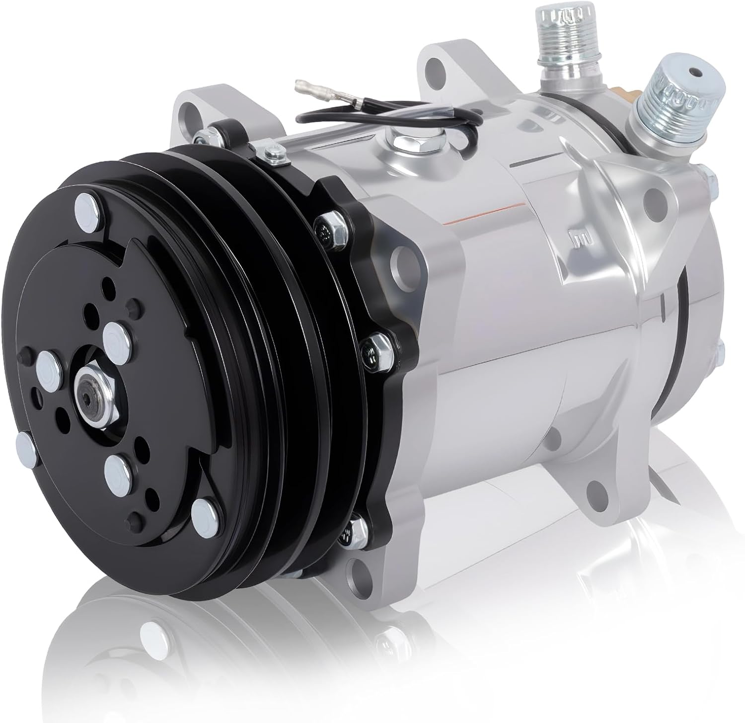 AC Compressor for Jeep Grand Wagoneer/Wrangler/Cherokee/Comanche 2.5L/4.2L/5.9L 1985-1991 t|Air Conditioning Compressor OE Replacement 58551|A/C Compressor with Complete Clutch Kit