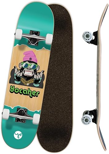 Miniatura 1 de Yocaher Patinetas completas punked de 7.75 pulgadas o 8.25 pulgadas o formas Mini Cruiser o Micro Cruiser - Serie Pika, Candy y Chimp