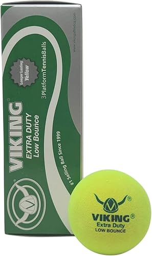 Viking Pelotas de tenis de plataforma extra resistente, paquete de 3, color amarillo