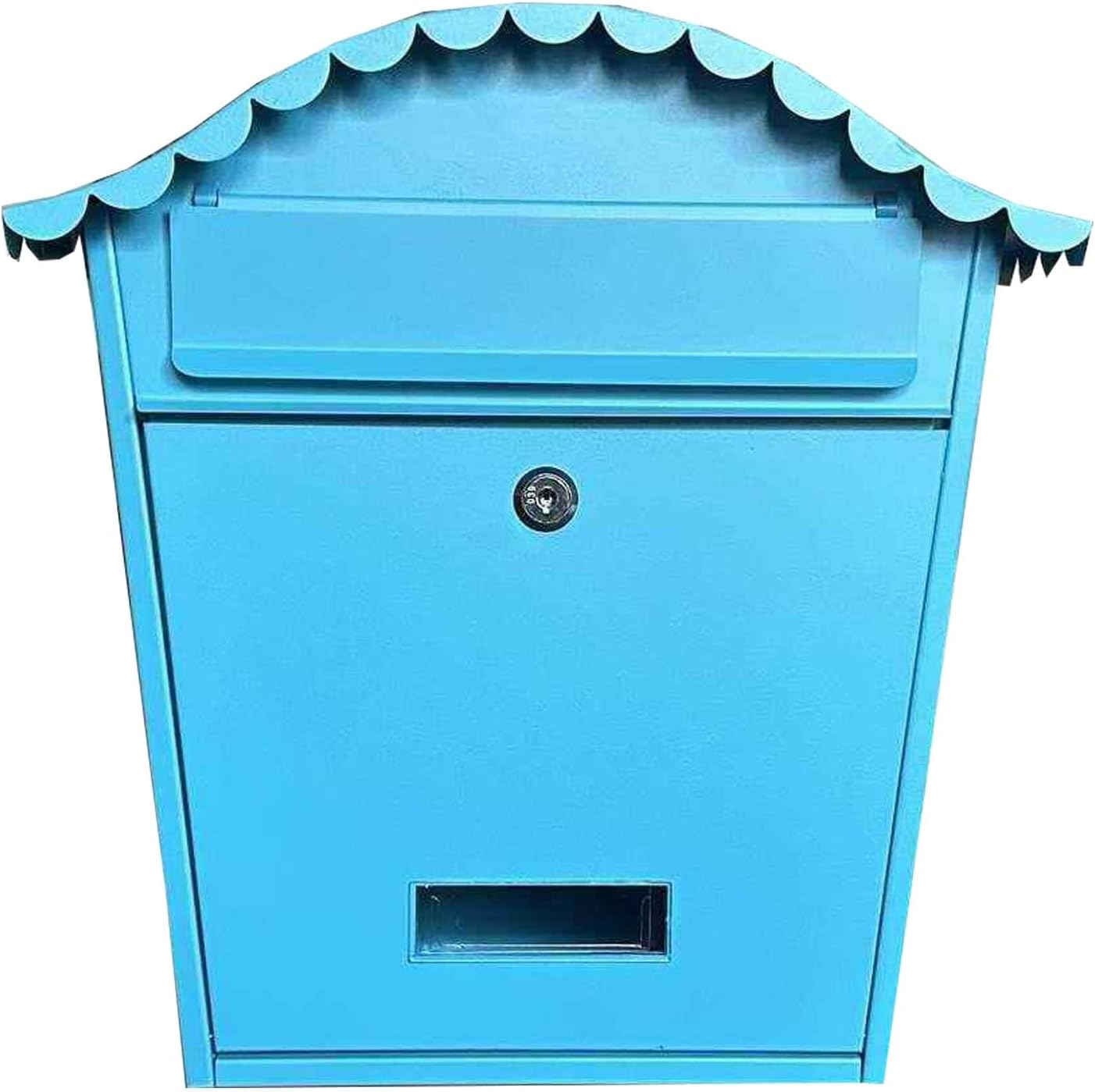 Mailbox Wall Mount, Mailboxes for Outside with Lock, Wall Mounted Mail Box, Easy to Install, Weather-Resistant and Durable(Gold)