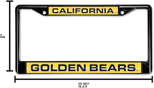 Miniatura 127 de Rico Industries NCAA Black Laser Cut Chrome Frame 12" x 6" Black Laser Cut Chrome Frame - Car/Truck/SUV Automobile Accessory