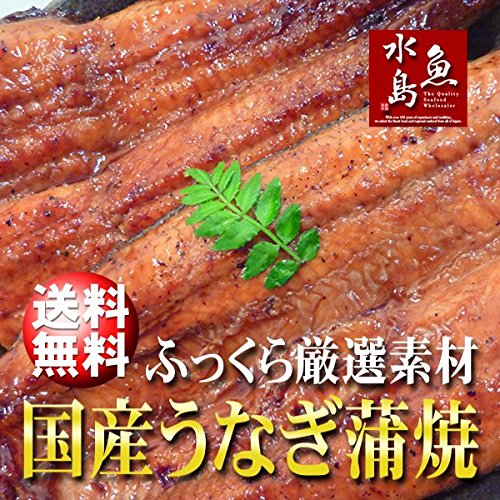 魚水島 国産 鰻うなぎ蒲焼き 約30cm超特大 約200g×5尾 メガ盛り1kg の商品画像 1