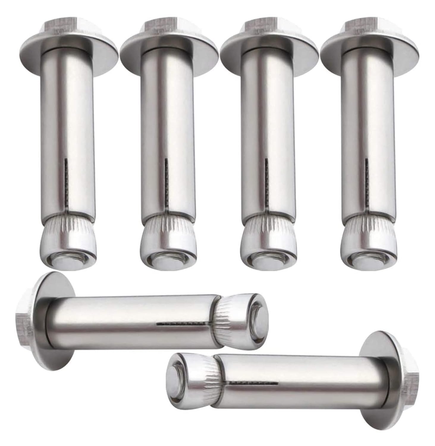 WTQZFRNSB Stainless Steel Expansion Bolts, Screw DIY Hardware Expansion Bolt Sleeve Anchor 6pcs Fixing Anchors, 304 Stainless Expansi M10*200/11182