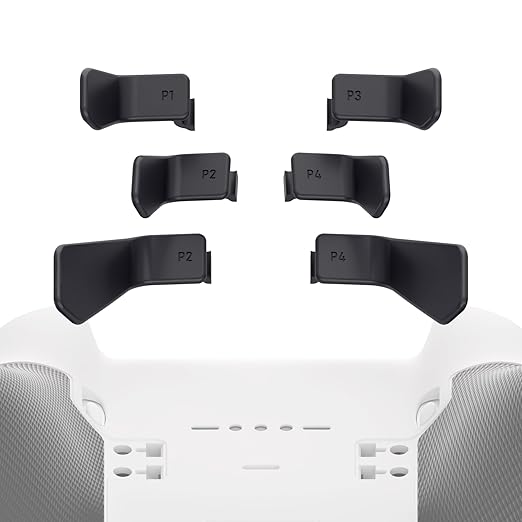 eXtremeRate Swift Paddles for Xbox Elite 1/2 Controller, 6 in 1 Metalic Black Replacement Interchangeable Back Paddles for Xbox One Elite & Elite Series 2 Controller