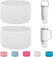 Vista 19 de WK IEASON 2 Piezas Protector de Base Boot para Vaso Stanley Quencher Adventure 40oz y Stanley IceFlow 20oz 30oz, Stealth Landing-2.83 pulgadas