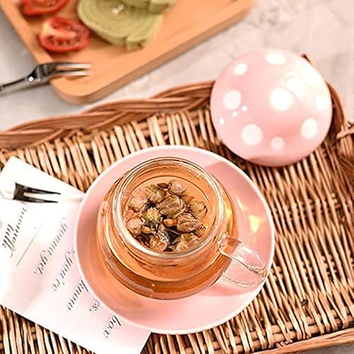 Miniatura 4 de Mozacona Taza de café con forma de hongo de vidrio con taza de té y taza de filtro