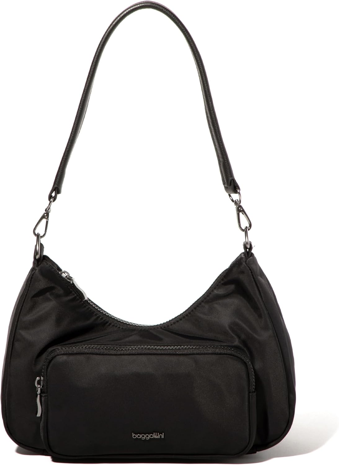 Baggallini Savannah Crossbody 12"x8" w/RFID Card Holder, Vegan Leather Shoulder Strap Convertible Crossbody for Women