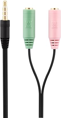 conecto CC20100 Adattatore PC-Cuffie presa jack 3 5 presa jack pin nero conecto CC20100 Adattatore PC-Cuffie presa jack 3 5 presa jack pin nero