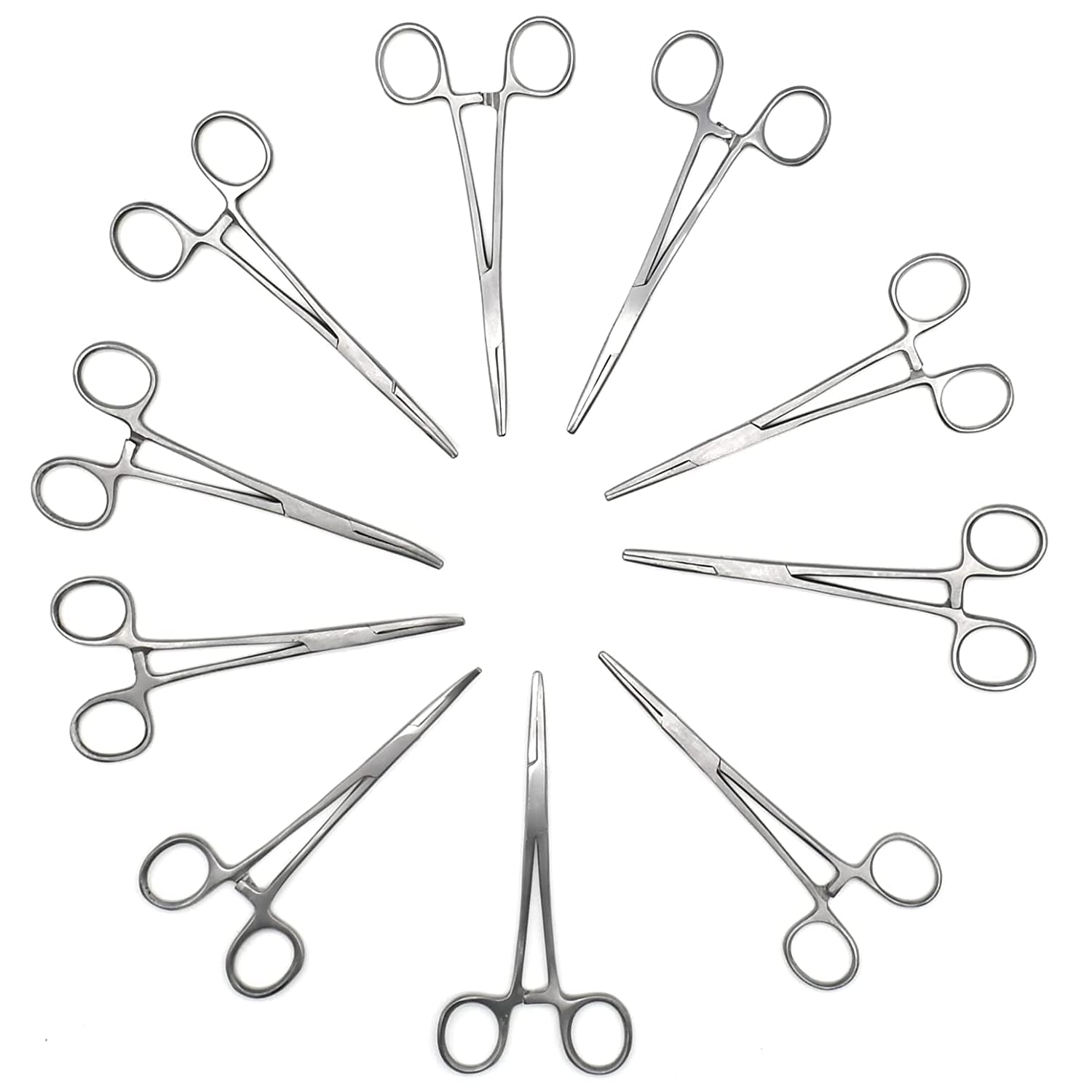 OdontoMed2011® 10 Assorted Kelly Locking HEMOSTAT Forceps 5.5" ODM (Silver) — Amazon image 4