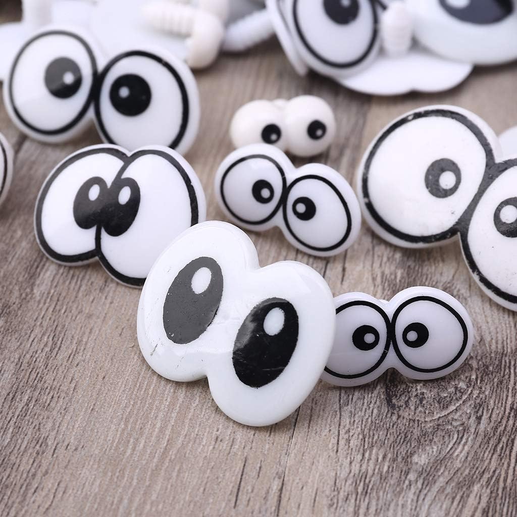 100 Pieces of Cute Cartoon Concealed Button-Shaped Big Eyes Suitable for Craft Scrapbook Decoration Eyes