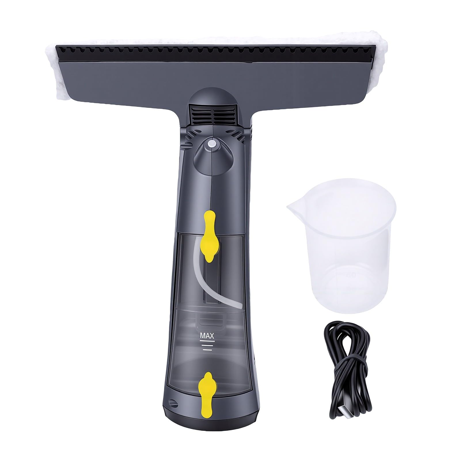 Pulitore per Vetri Portatile con Lavavetri Elettrico | IPX4, Tergicristallo Motorizzato, Alloggiamento in PP, Versatile per le Piastrelle dello Specchio della Doccia