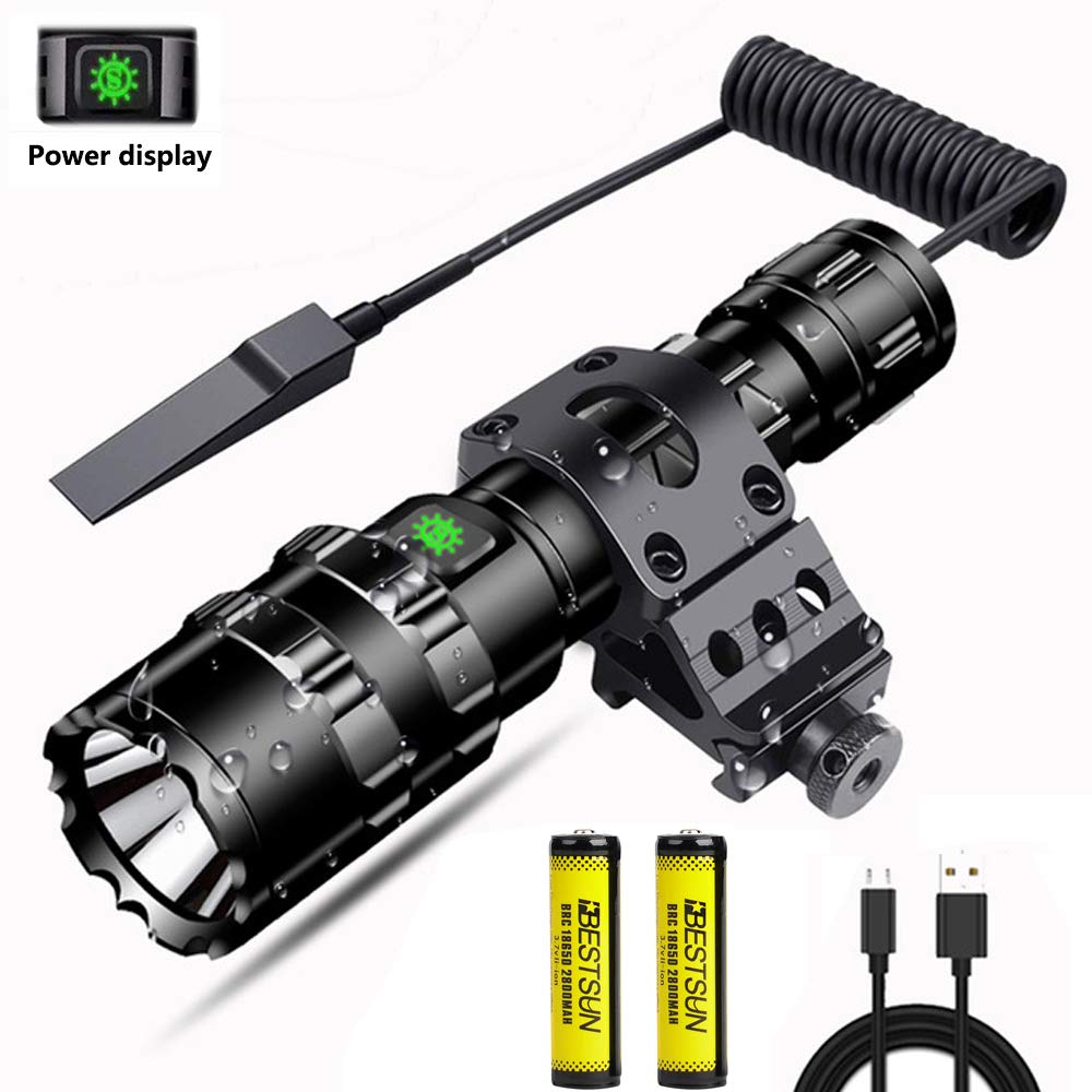 Buy JUNCHI Flashlight 1200 Lumen Matte Black LED Weapon Light with