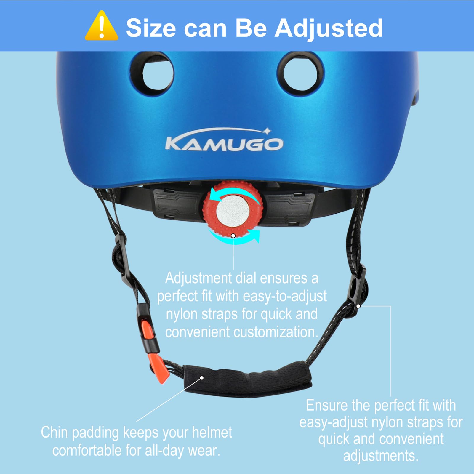 KAMUGO Toddler Helmet Kids Bike Helmet for Ages 2-8 Years Girls Boys,Child Adjustable Helmet Multi-Sport Bicycle Skateboard Skating Scooter Cycling Inline Skates