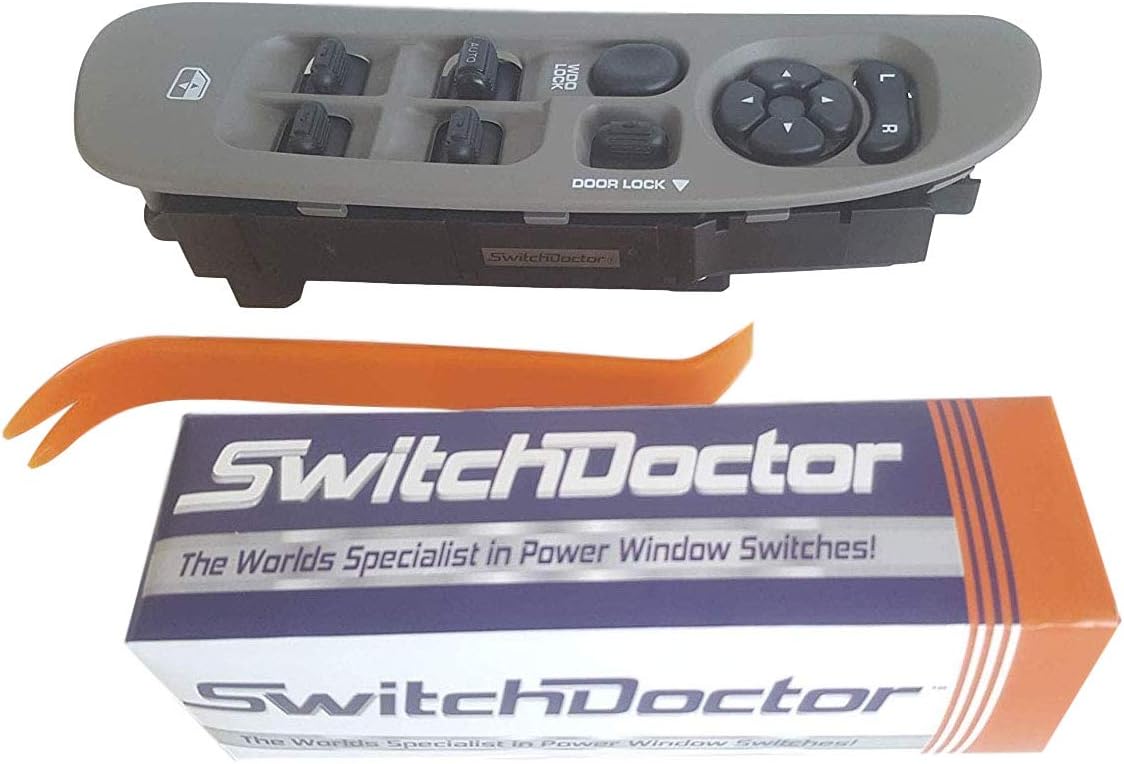 SWITCHDOCTOR Fully Assembled Window Switch Set for 2002-2008 Dodge Ram (Tan)