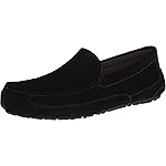 UGG Men's Alder Black Suede Slipper, 12 D - Medium