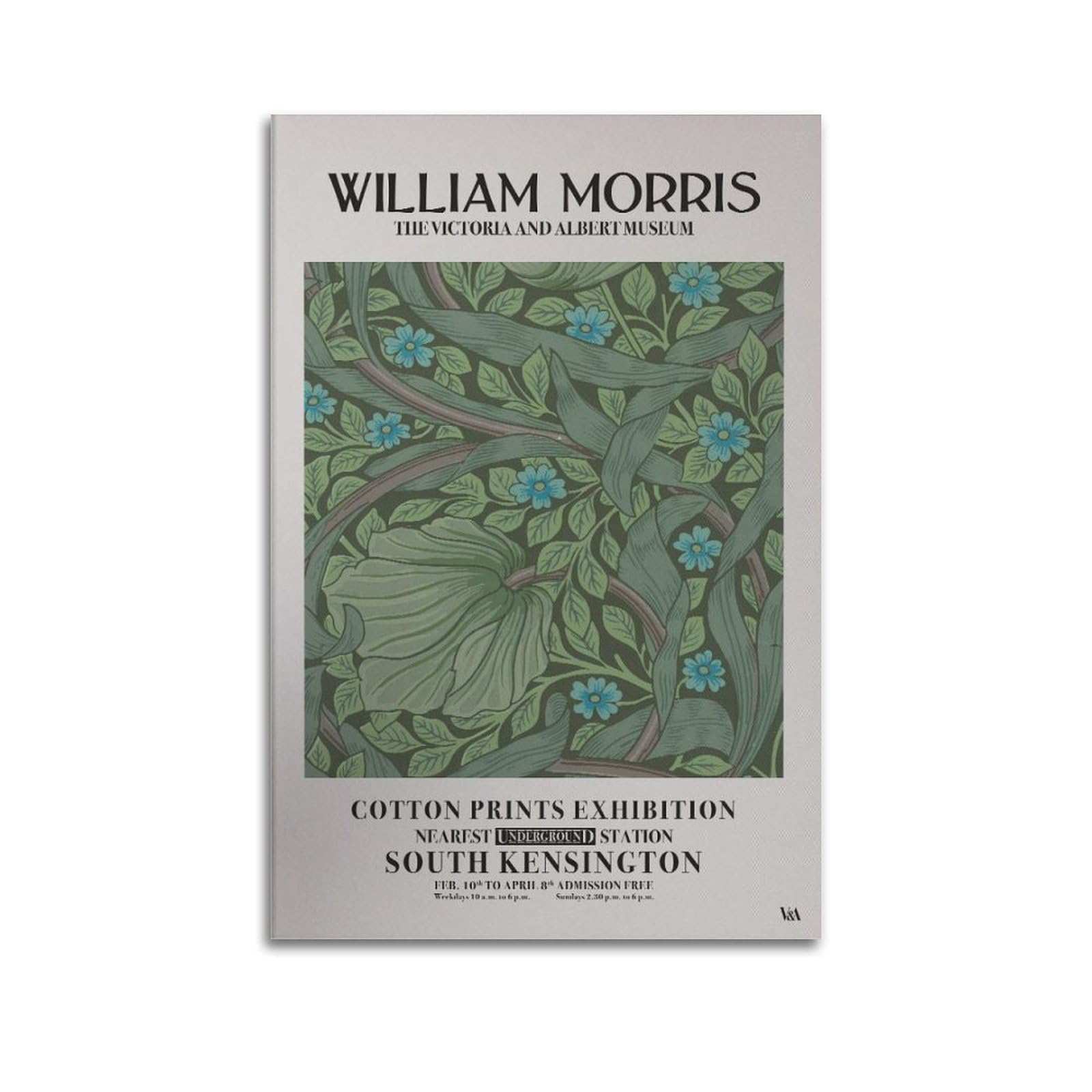 xiaoxiaoshen William Morris S, Mid5 Canvas Poster Wall Art Prints Room Aesthetic Murals Bedroom And Living Decorations 24x36inch(60x90cm)