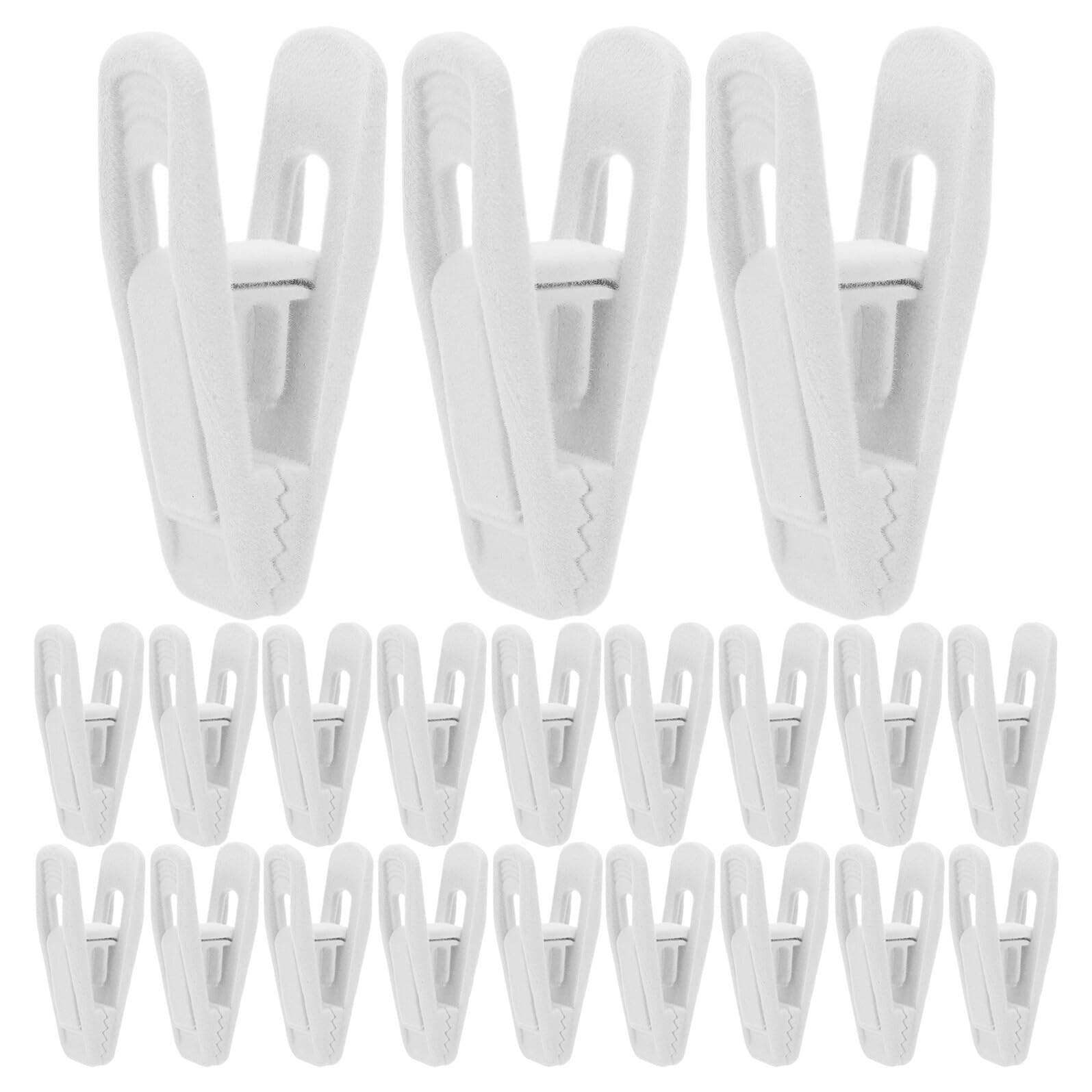 50 Piezas Clips para Ropa de Terciopelo Antideslizantes Resistentes al Viento Unidades Pinzas de Plástico para Pantalones y Faldas Uso Hogar y Exterior