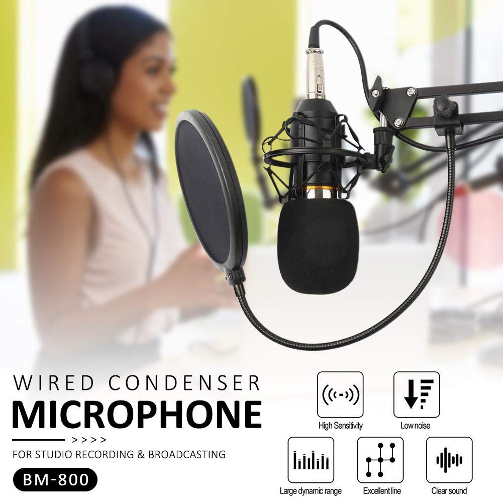 BM-800 mikrofon studyjny kondensator wokal nagrywanie KTV mikrofon karaoke do komputera PC