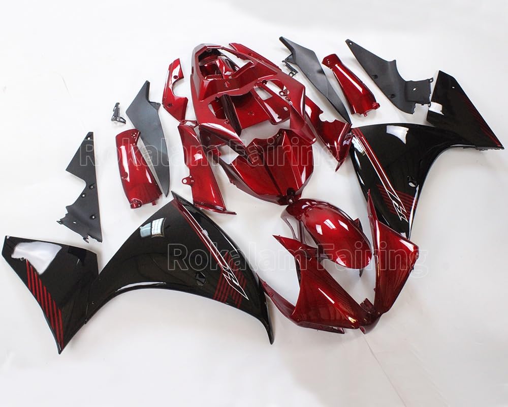 YZFR1 YZF 1000 Bodywork For Yamaha YZF R1 1000 2012 2013 2014 YZFR1 YZF-R1 12 13 14 Red Black ABS Motorcycle Fairing Kit (Injection molding)