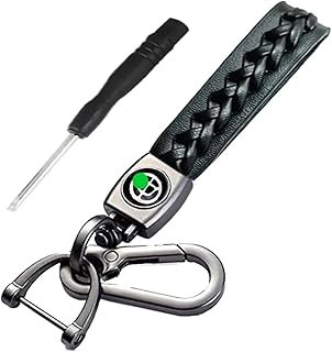 Kaber Misr 2020 - Braided Leather Car Keychain - Compatible with Brilliance - Compatible with Car Keys, Motorcycles, Family Keys