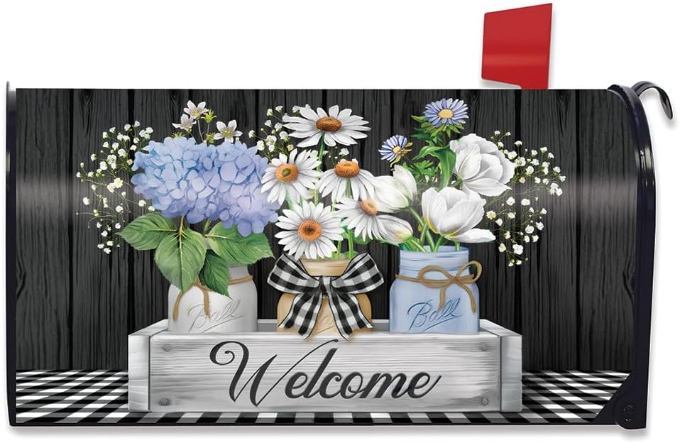 Briarwood Lane Crated Mason Jars Spring Mailbox Cover