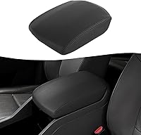 Vista 8 de KBH Funda para reposabrazos de consola central para Honda Pilot 2009-2015, accesorios interiores de cuero de vinilo, protector de cojín con bolsillo