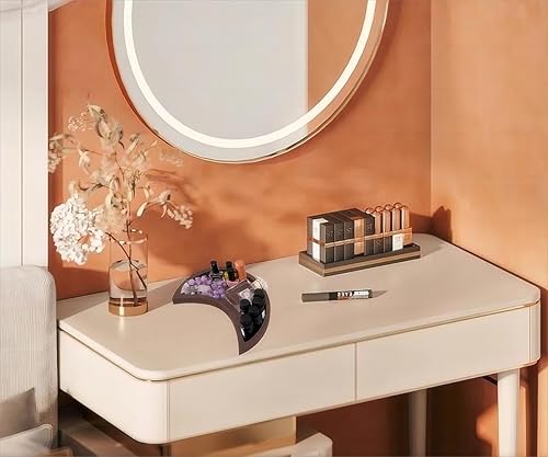 Miniatura 8 de Naudem - Soporte de cristal de madera de 10 x 5 pulgadas, bandeja grande de nogal y luna creciente para piedras, bandeja de Ramadán en forma de