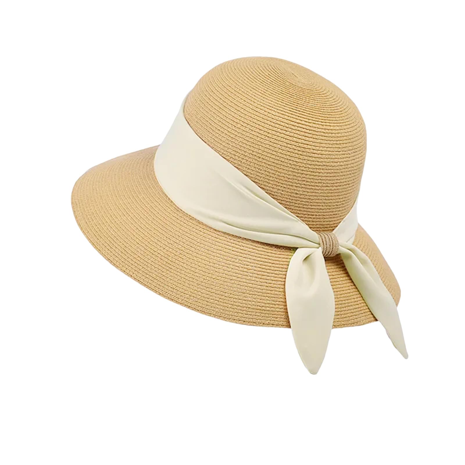 Cappello di paglia francese da donna, estivo, alla moda, da pescatore, da spiaggia, parasole pieghevole