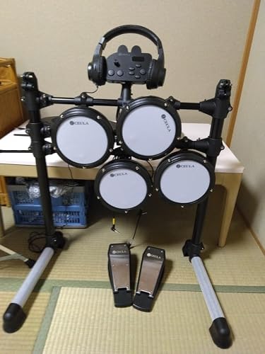 Amazon.co.jp: CEULA 電子ドラム セット メッシュ 折りたたみ式 4