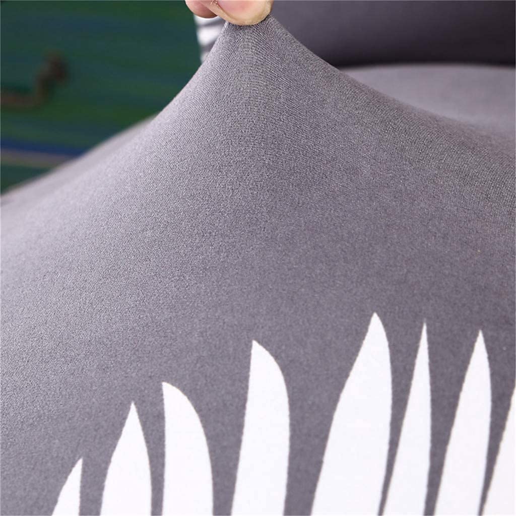 House of Quirk Elastic Chair Cover Stretch Removable Washable Short Dining Chair Cover Protector Seat Slipcover (6 Chair Cover, Dark Grey Fern),Polyester 2