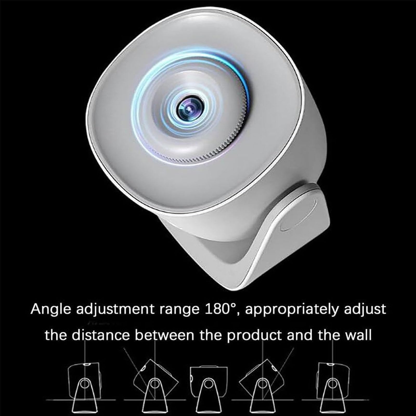 Veilleuse Galaxie, Projecteur Ciel Étoilé LED avec 6 Disques d'Étoiles, Portée de Projection de 2,8 m et Zone de Projection de 12 m², Idéal pour décorer fêtes, anniversaires, réunions de famille et